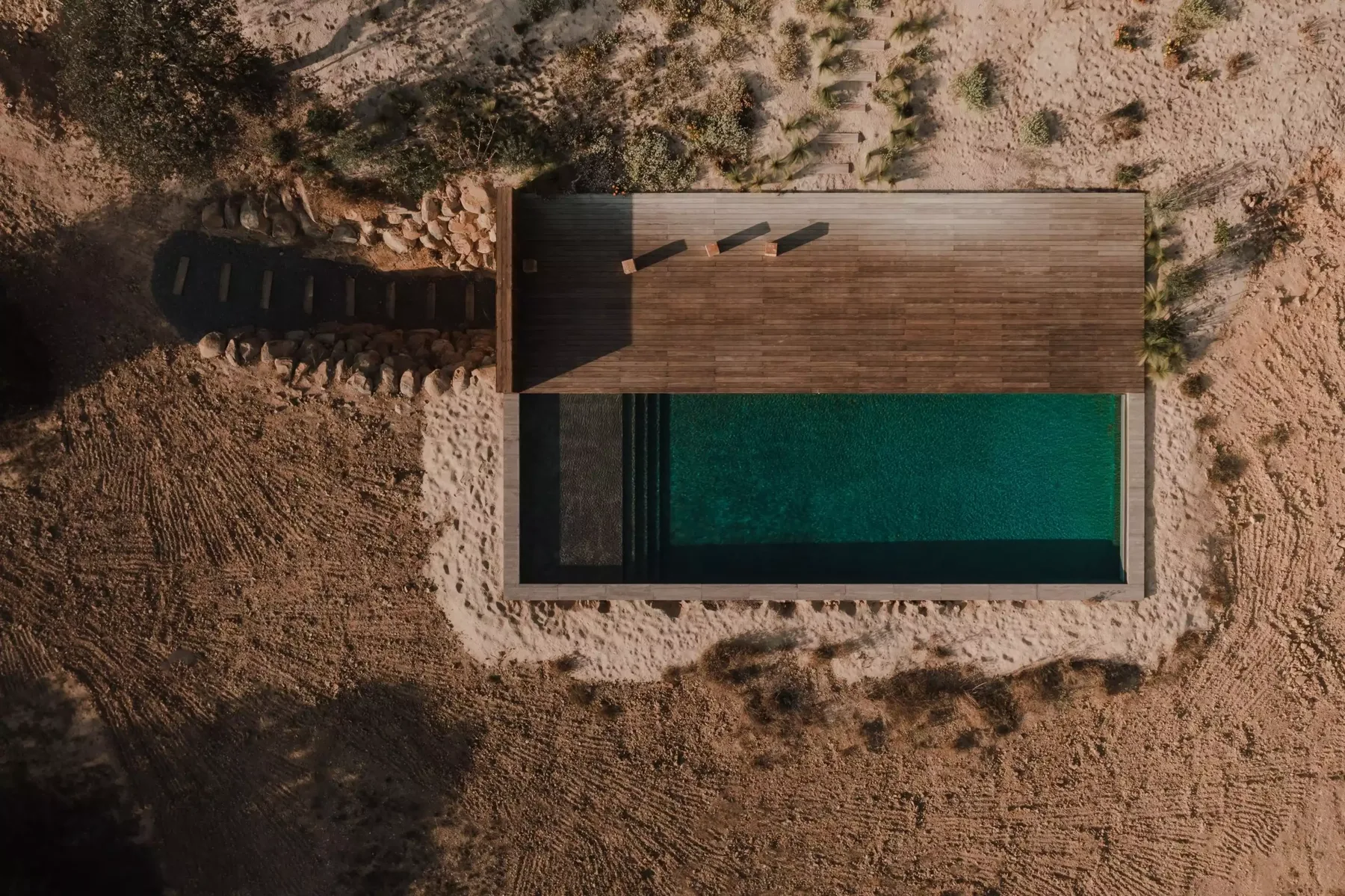La piscine vue du dessus